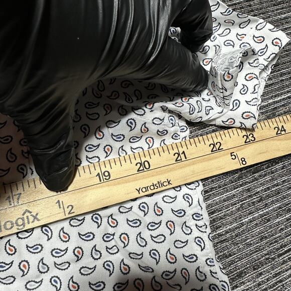 Age Of Wisdom Shirt Men's Small White Paisley Short Sleeve Button Up Modal - Picture 9 of 13